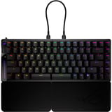 ASUS ROG Falcata clavier Gaming USB + RF Wireless + Bluetooth QWERTZ Allemand Noir Noir, Layout DE, ROG HFX V2, Avec fil &sans fil, USB + RF Wireless + Bluetooth, Magnetic-mechanical key switch, QWERTZ, LED RGB, Noir