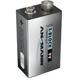 Ansmann 9V E-Block Batterie à usage unique Lithium Argent, Batterie à usage unique, Lithium, 10,8 V, 1 pièce(s), Argent, 6AM6