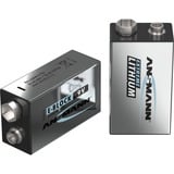 Ansmann 9V E-Block Batterie à usage unique Lithium Argent, Batterie à usage unique, Lithium, 10,8 V, 1 pièce(s), Argent, 6AM6