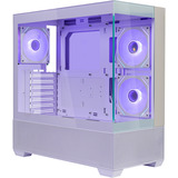 Cooler Master Elite 690 Blanc boîtier midi tower Blanc/bois | 2x USB-A | 1x USB-C | RGB | Verre Trempé