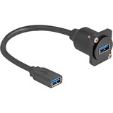 DeLOCK Câble USB 3.2 Gen 1 de type D, prise USB-A > prise USB-A Noir