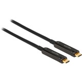 DeLOCK Câble vidéo USB-C optique actif 4K Noir, 5 mètres