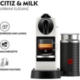 DeLonghi Citiz & Milk EN 267.WAE, Machine à capsule Blanc/Argent