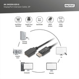 Digitus AK-340200-020-S, Câble d'extension Noir