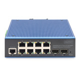 Digitus Commutateur Gigabit Ethernet PoE industriel géré L2 8+2 ports, Switch 