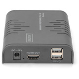 Digitus Récepteur Extendeur KVM IP HDMI, Switch KVM Noir