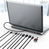Digitus Station d'accueil USB-C 12 ports 8K Gris/Noir
