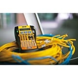 Dymo RHINO 5200 Étiqueteuse avec Mallette de transport | Étiqueteuse portable de qualité industrielle destinée aux professionnels de la basse tensionde l’électricité et de la MRO Noir/Jaune, ABC, Transfert thermique, 180 x 180 DPI, Noir, Jaune