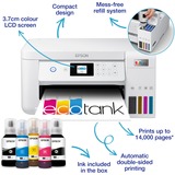 Epson EcoTank ET-2856, Imprimante multifonction Blanc, Jet d'encre, Impression couleur, 5760 x 1440 DPI, A4, Impression directe, Blanc