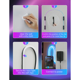 Govee Clips de pliage pour tube lumineux néon Noir