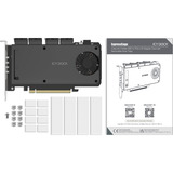 Icy Dock ExpressSlot Slide MB204MP-B, Carte d'interface Noir