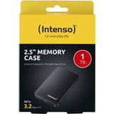 Intenso Memory Case 2.5" USB 3.0, 1TB disque dur externe 1024 Go Noir Noir, 1TB, 1024 Go, 2.5", 3.2 Gen 1 (3.1 Gen 1), 5400 tr/min, Noir