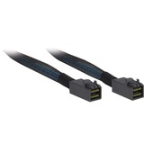 Inter-Tech 1m 2xSFF 8643 Noir, Bleu, Câble Noir, 1 m, SFF 8643, SFF 8643, Mâle/Mâle, Noir, Bleu, 50 g