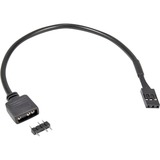 Inter-Tech 88885550 câble d'alimentation interne 0,2 m, Adaptateur Noir, 0,2 m, 3 broches, Droit, Droit, Noir, 5 g