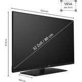 JVC LT-32VH4455 TV 81,3 cm (32") HD Noir 250 cd/m² 32" LED Noir, 81,3 cm (32"), 1366 x 768 pixels, HD, DVB-C, DVB-S2, DVB-T2, Noir
