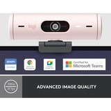 Logitech Brio 500, Webcam Rose/Noir