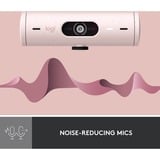 Logitech Brio 500, Webcam Rose/Noir