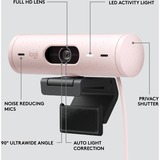 Logitech Brio 500, Webcam Rose/Noir