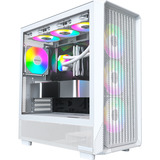 Montech X5 boîtier midi tower Blanc | 2x USB-A | 1x USB-C | RGB | Window