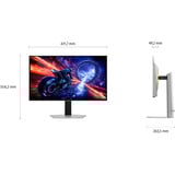 Samsung Odyssey OLED G6 S27FG602SU 27" Moniteur gaming  Argent, 2x HDMI, DisplayPort, 2x USB-A, USB-B, 500 Hz