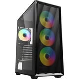 Sharkoon  boîtier midi tower Noir | 2x USB-A | RGB | Verre Trempé
