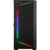 SilverStone SETA H1 boîtier midi tower Noir | 2x USB-A | 1x USB-C | RGB | Window