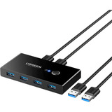 UGREEN US216 USB 3.0 KVM Switch 2PC 2-Entrées 4-Sorties Boîte de commutation, Switch USB 