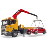 bruder Dépanneuse Scania Super 560R avec grue et son et lumière + voiture de sport roadster, Modèle réduit de voiture 03552