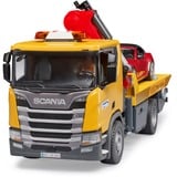 bruder Dépanneuse Scania Super 560R avec grue et son et lumière + voiture de sport roadster, Modèle réduit de voiture 03552