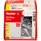 fischer Cheville à expansion SX Plus 8x40 Gris clair