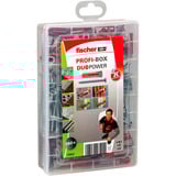 fischer Profi-Box DuoPower + vis, Cheville Gris clair/Rouge