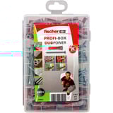 fischer Profi-Box DuoPower + vis, Cheville Gris clair/Rouge