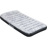 Bestway 74" x 39" x 12"/1.88m x 99cm x 30cm Tritech Airbed Twin Fashion Flock Built-in AC Pump, Lit d’air Gris clair/Noir, Matelas une personne, Pompe à air intégrée