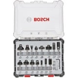 Bosch 2 607 017 471 Mèche Jeu d'embouts 15 pièce(s), Fraise Jeu d'embouts, 6 mm, 15 pièce(s), 35, 25, 13, 16, 32, 13, 16, 27, 29, 25, 19, 8, 10 mm, 25,45,60°