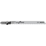 Bosch Lames de scie sauteuse T 101 BR Clean for Wood, Lame de scie Lames de scie sauteuse, Panneau aggloméré, Fibre de bois, Panneau, Bois tendre, Acier fin au carbone, Noir, Acier inoxydable, 2,5 mm, 3 cm