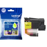 Brother LC521Y Cartouche d'encre originale - Jaune Jaune, 1 pièce(s), 500 pages, Paquet unique