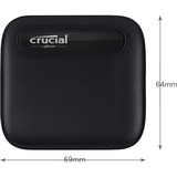 Crucial X6 4000 Go Noir SSD externe Noir, 4000 Go, USB Type-C, 3.2 Gen 2 (3.1 Gen 2), 800 Mo/s, Noir