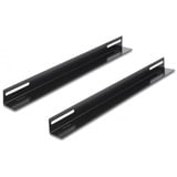 DeLOCK 66868 accessoire de racks Équerre de fixation, Rails Noir, Équerre de fixation, Noir, Métal, 48,3 cm (19"), 450 mm, 40 mm