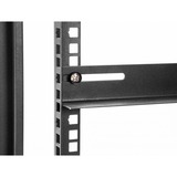 DeLOCK 66868 accessoire de racks Équerre de fixation, Rails Noir, Équerre de fixation, Noir, Métal, 48,3 cm (19"), 450 mm, 40 mm