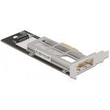 DeLOCK Rack mobile de carte PCI Express pour 1 x M.2 NMVe SSD - Facteur de forme à profile plat, Cadre de montage PCIe, M.2, PCIe 3.0, Gris, 32 Gbit/s, -40 - 85 °C