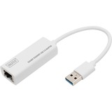 Digitus Adaptateur Gigabit-Ethernet USB-3.0, Carte réseau Blanc