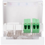 Digitus Boîtier FTTH avec 2 x coupleurs LC/APC DX avec obturateur Blanc