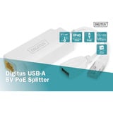 Digitus Séparateur PoE USB-A 5V Blanc