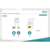 Digitus Séparateur PoE USB-A 5V Blanc