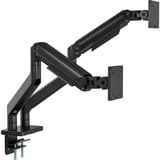 Digitus Support double pour moniteur, 2x 45", 2x 20 kg, Support de moniteur Noir