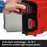 EINHELL Compresseur sans fil TE-AC 36/8 Li OF Set - Solo, 36 Volts (2x18V) Rouge