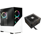 Enermax  boîtier midi tower Blanc | 1x USB-A | 1x USB-C | RGB | Verre Trempé