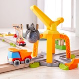 HABA Kullerbü - Piste de jeu Voie libre – Grue de chargement, Train 