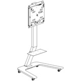 HAGOR BrackIT Rotate 165,1 cm (65") Noir Sol, Support Noir, Autonome, 45 kg, 116,8 cm (46"), 165,1 cm (65"), 400 x 400 mm, Noir