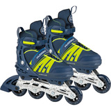 HUDORA Roller en ligne Comfort Taille 35-40, Rollers Bleu/Jaune
